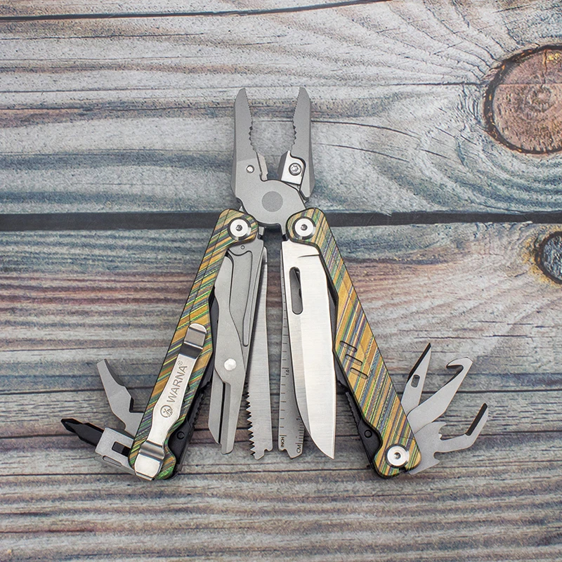 

WARNA T35 multi functional pliers titanium handle CNC machining high-strength body outdoors emergency scissors combination tool