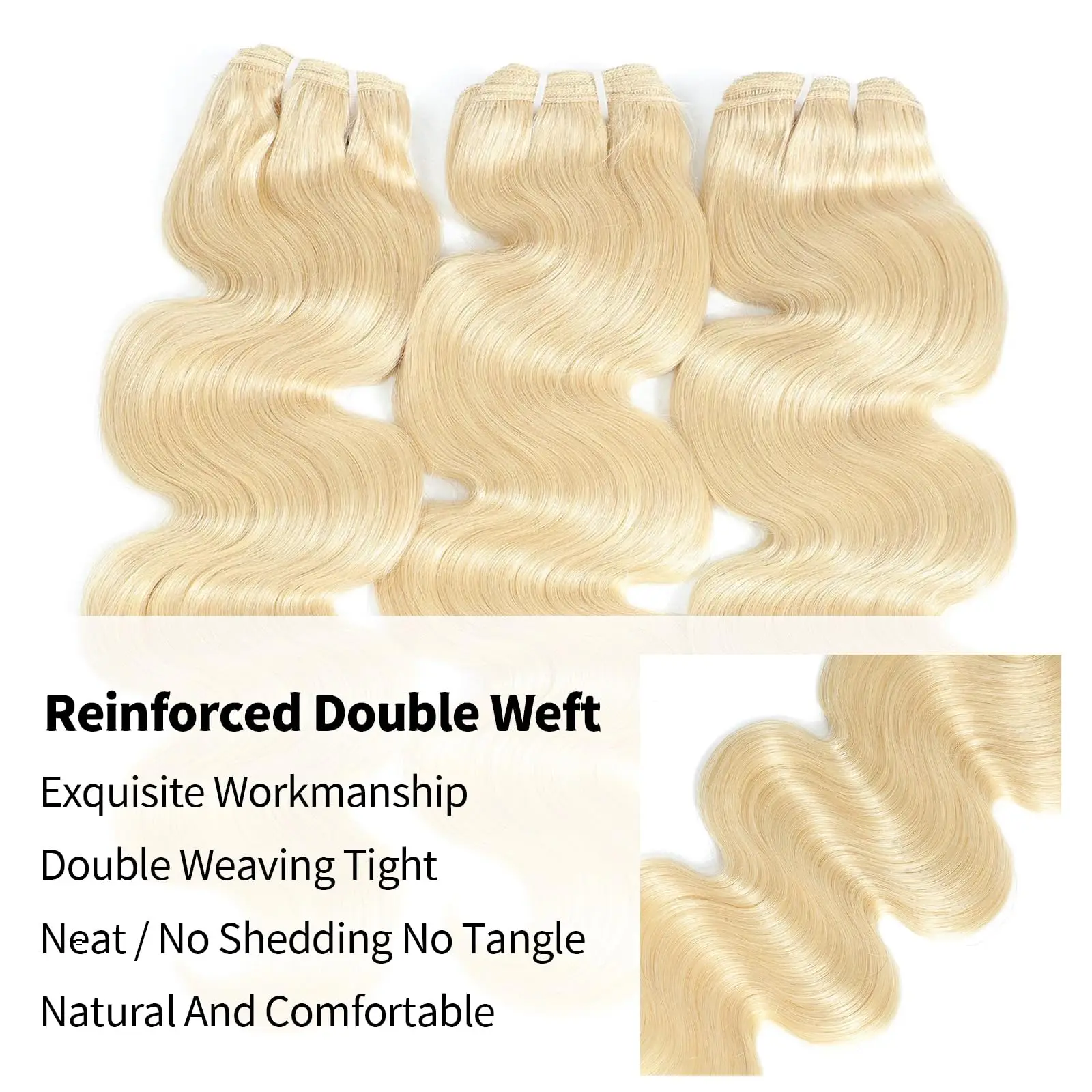 Body Wave 1/3/4 Bundles Honey Blonde Brazilian Hair For Braiding Super Long Wavy Wigs Body Wave 613 Loose Wave Wigs For Women