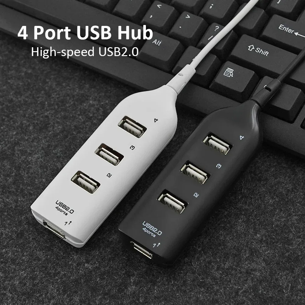 멀티 USB 2.0 허브 확장기, 고속 전송 OTG 어댑터, 맥북 프로 노트북 컴퓨터 액세서리, 4 포트 ,4 Port USB 2.0 Hubs Multi USB Splitter Hub Expander High Speed Transfer OTG Adapter for Macbook Pro Laptop Computer Accessories