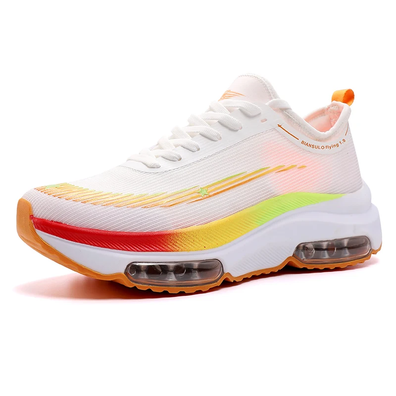 

Амортизирующие и отскок гоночные кроссовки с воздушной подушкой, мужская дышащая и удобная спортивная обувь с сетчатой поверхностью