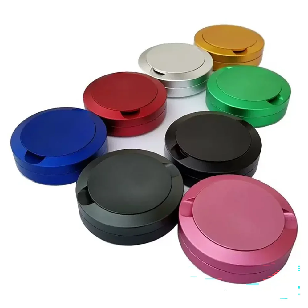 Zyn Metal Can 72MM Container Storage Tin Snus Cans Aluminum Black Color 3 Layers Snuffbox CNC Metal Container