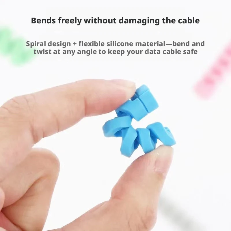 Simple Spiral Cable Organizer Anti Bite Wire Protector Flexible Data Line Cord Saver For Charging Cable