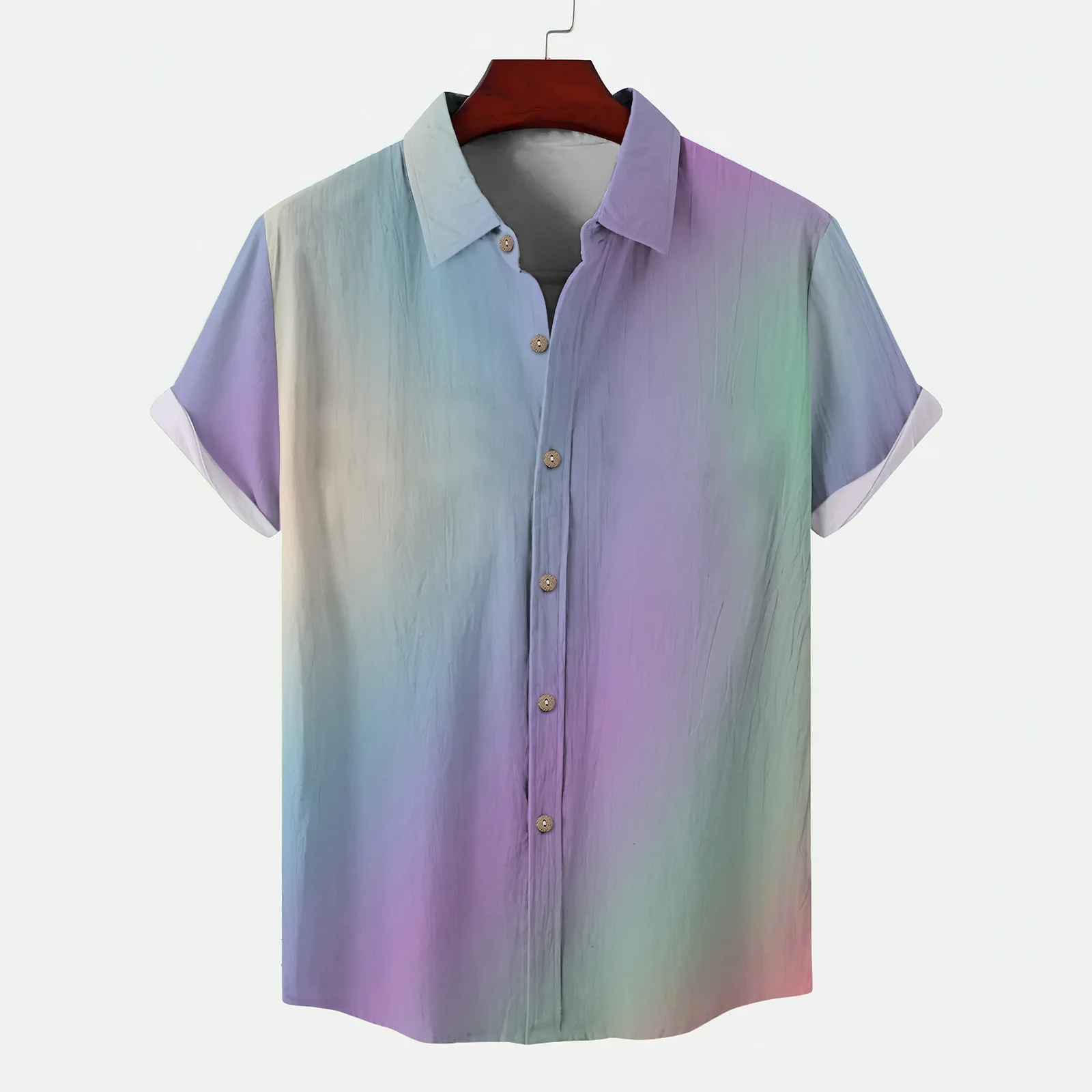 

Fashion Trend Shirt Luxury Original Men's Shirts Bright Color Shirt Beach Mens Clothing Male Clothes Hawaiian Man Short Sleeve