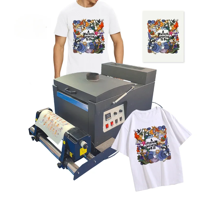 2024 Digital Tshirt Printer Dtf Pet Transfer Film Powder Shaking Machine For T-shirts Cloth