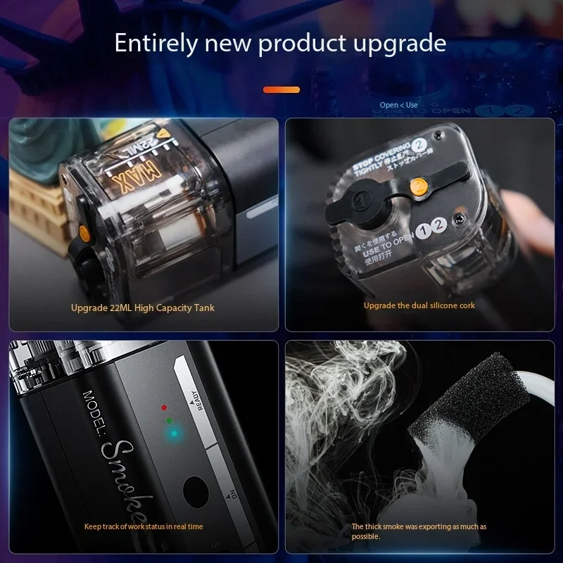 LENSGO Smoke GO Fog Machine 30W المحمولة المحمولة الجليد الجاف تأثير الضباب الثقيل لتصوير الفيديو القصير