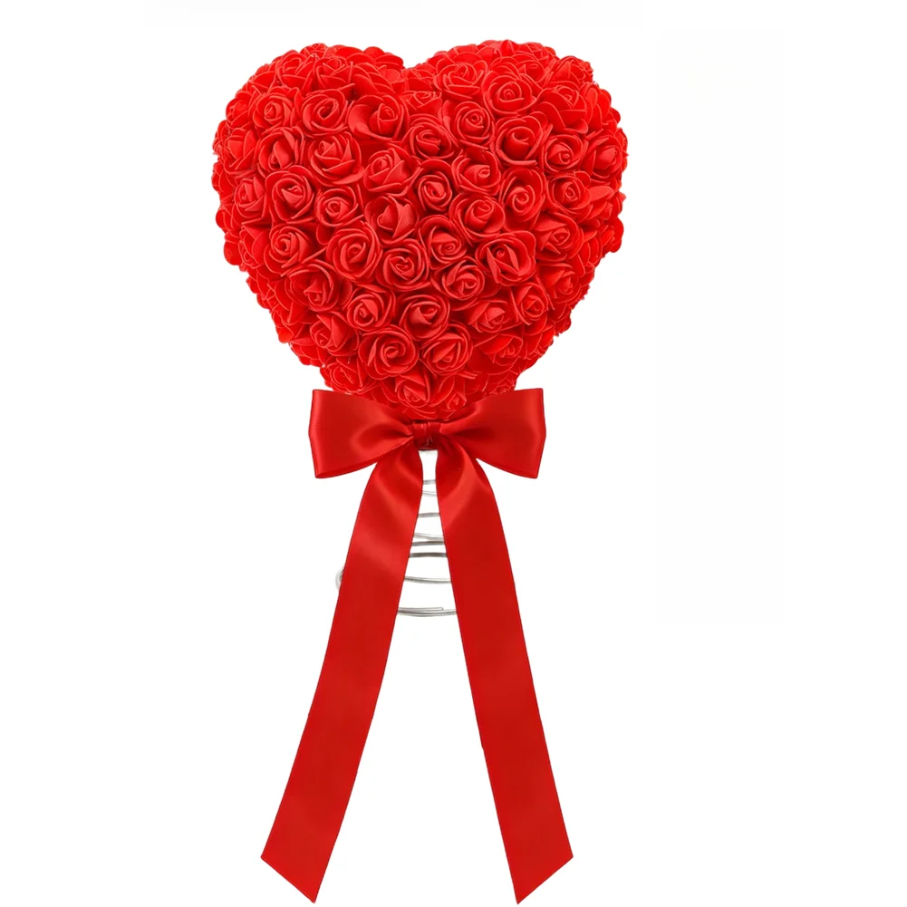 

Украшение для верхушки елки ко Дню святого Валентина: розы, сердца с бантом, красные и розовые украшения для Дня святого Валентина, свадьбы, праздника, вечеринки, домашнего декора
