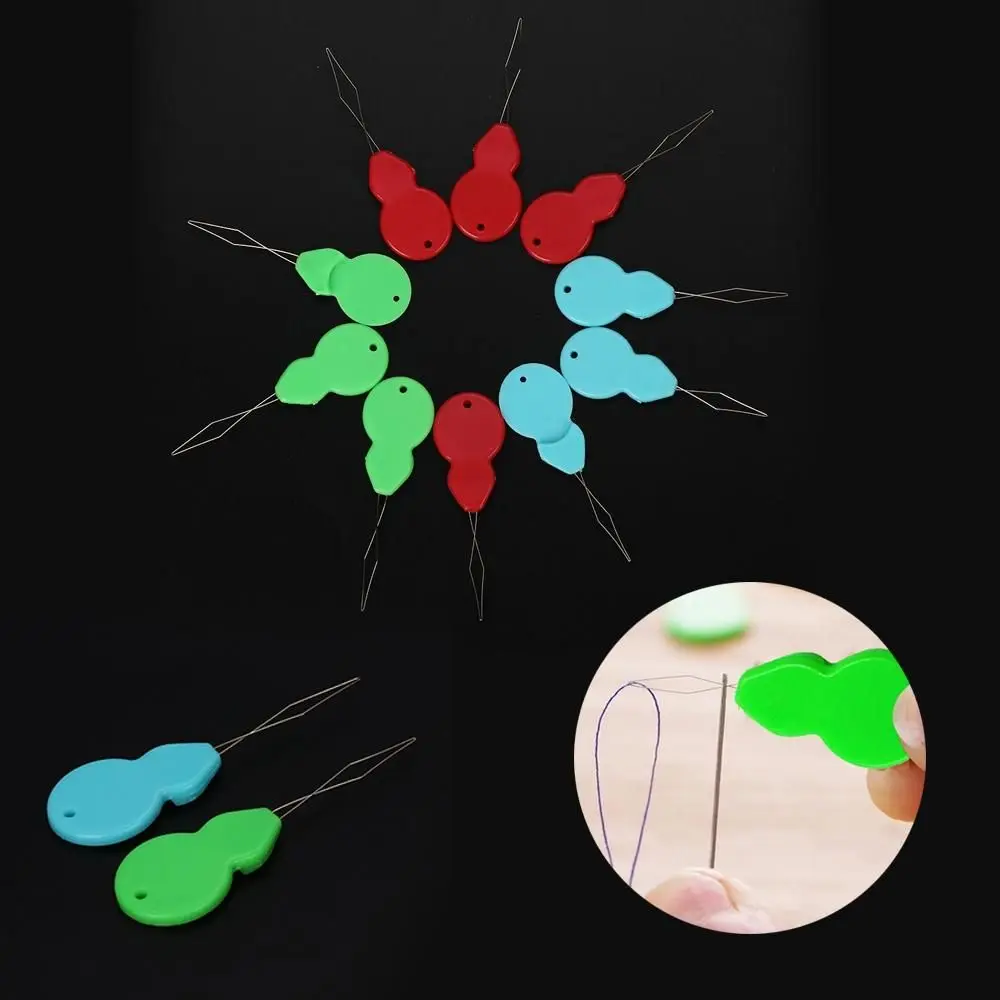 

Useful Plastic Hand Sewing Wire Bow Sewing Stitch Needle Threader Stitch Tools Wire Leader