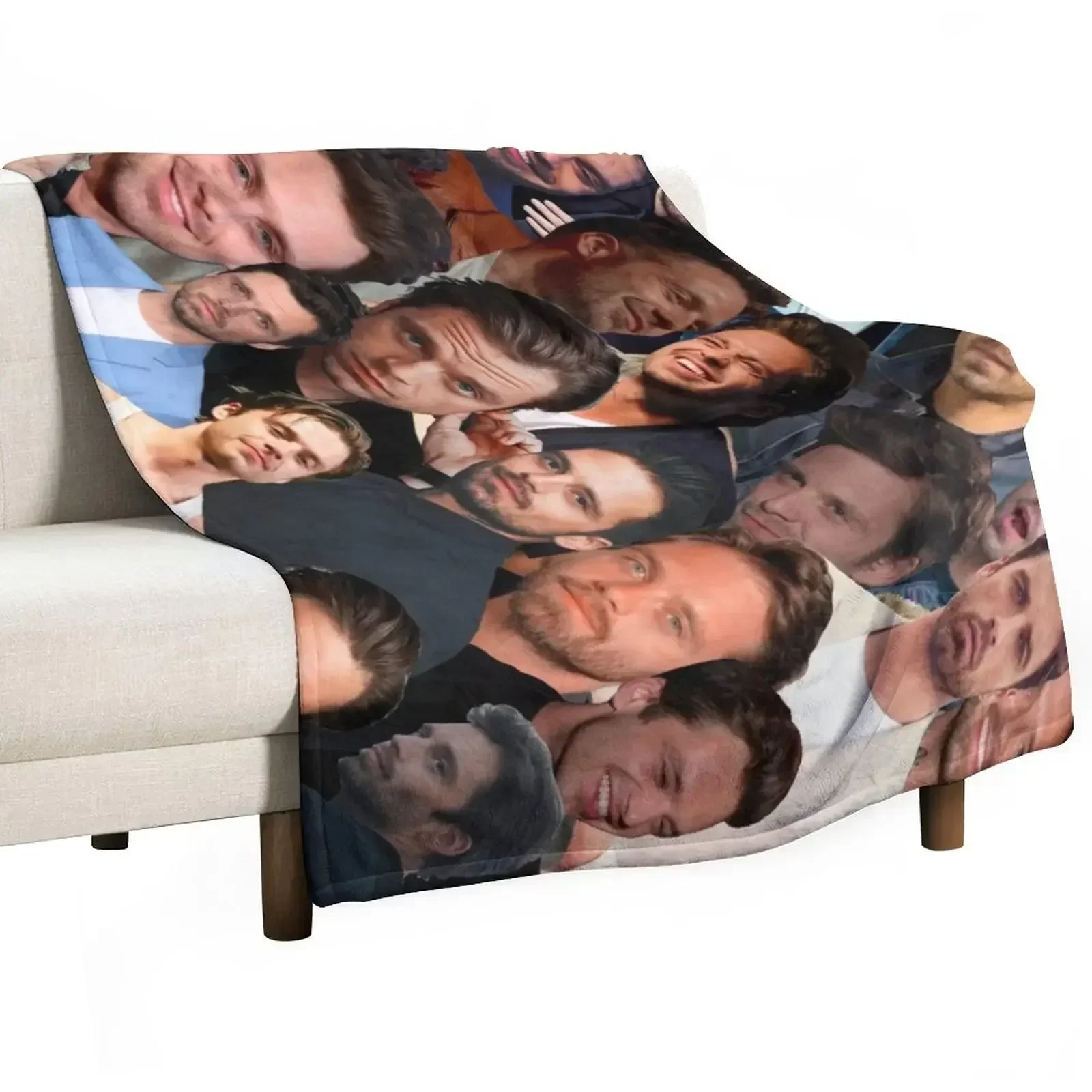 

Sebastian Stan Photo Collage 2 Throw Blanket Moving wednesday Summer Blankets