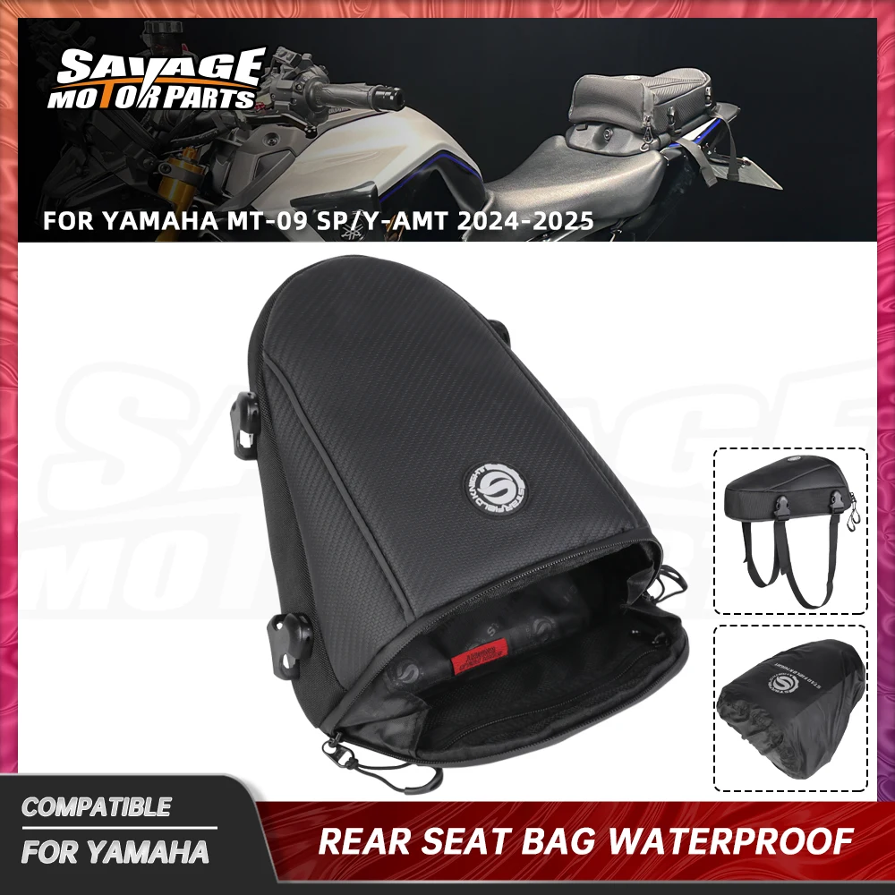 MT09 2025 Motorcycle Tail Bag For Yamaha MT-09 SP MT09 Y-AMT 2024 Motorcycle 4L Rear Seat Bag High Capacity Bag Rider Backpack