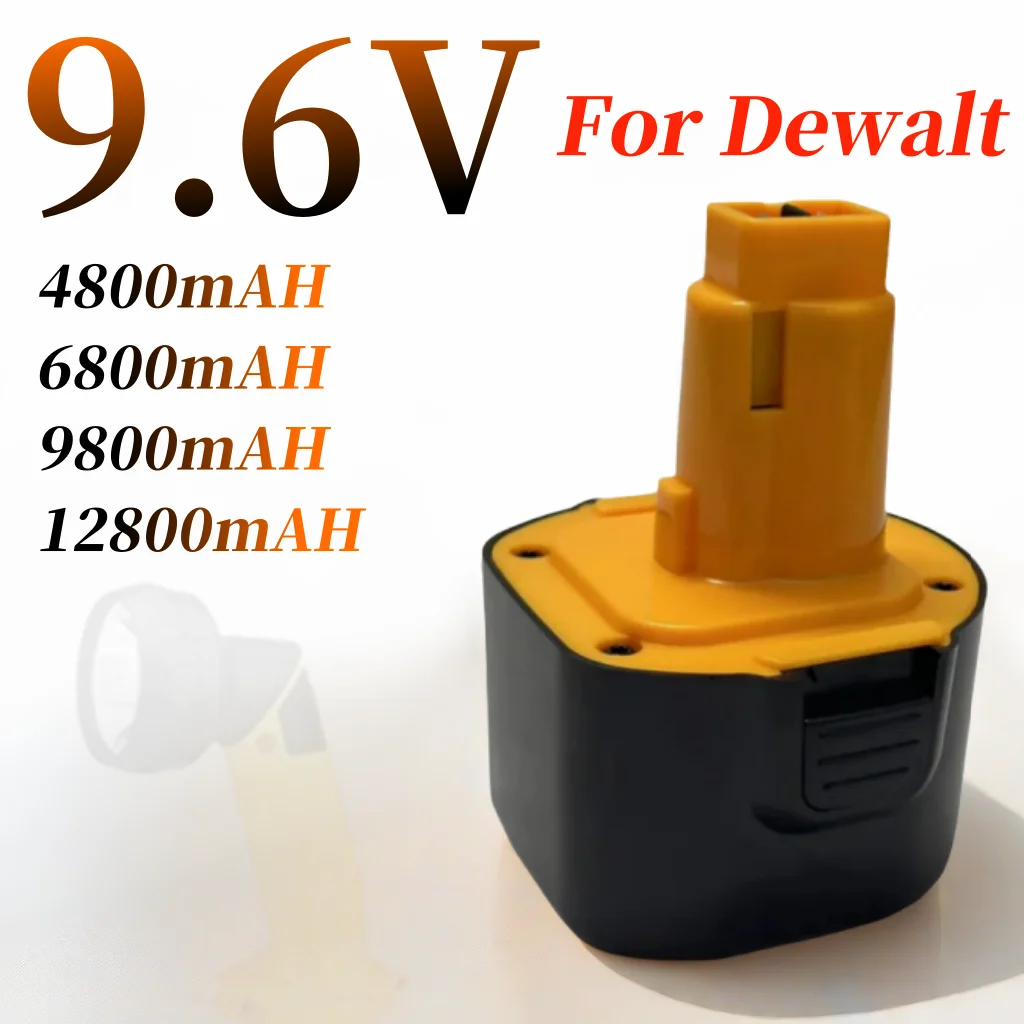 

9.6V 4800/6800/9800/12800mAh Replacement NI-MH Battery for Dewalt Power Tool, DW9061 DW9062 DE9036 DE9062 DW96149