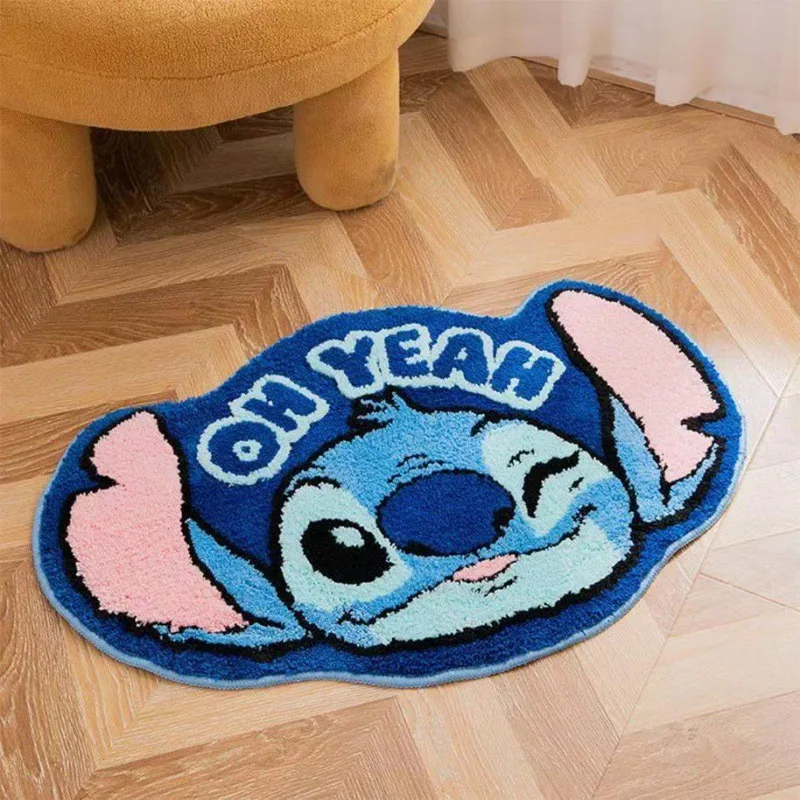 

Cartoon Strawberry Bear Stitch Winnie Cashmere Mat Living Room Bedroom Bedside Carpet Bathroom Non-Slip Absorbent Mat