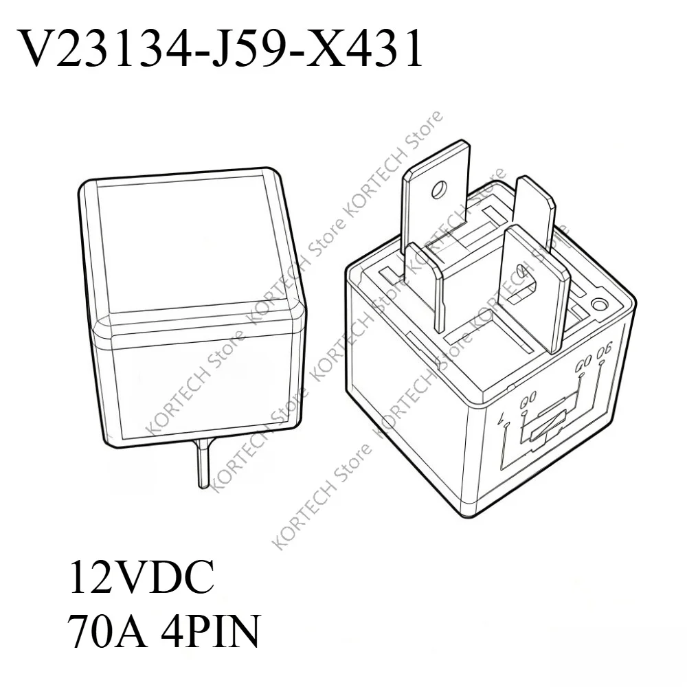 2PCS 5PCS 10PCS/Lot Original V23134-J59-X431 12VDC 70A 4PIN For Rui Wing Pentium Headlight relay G110 automotive relay