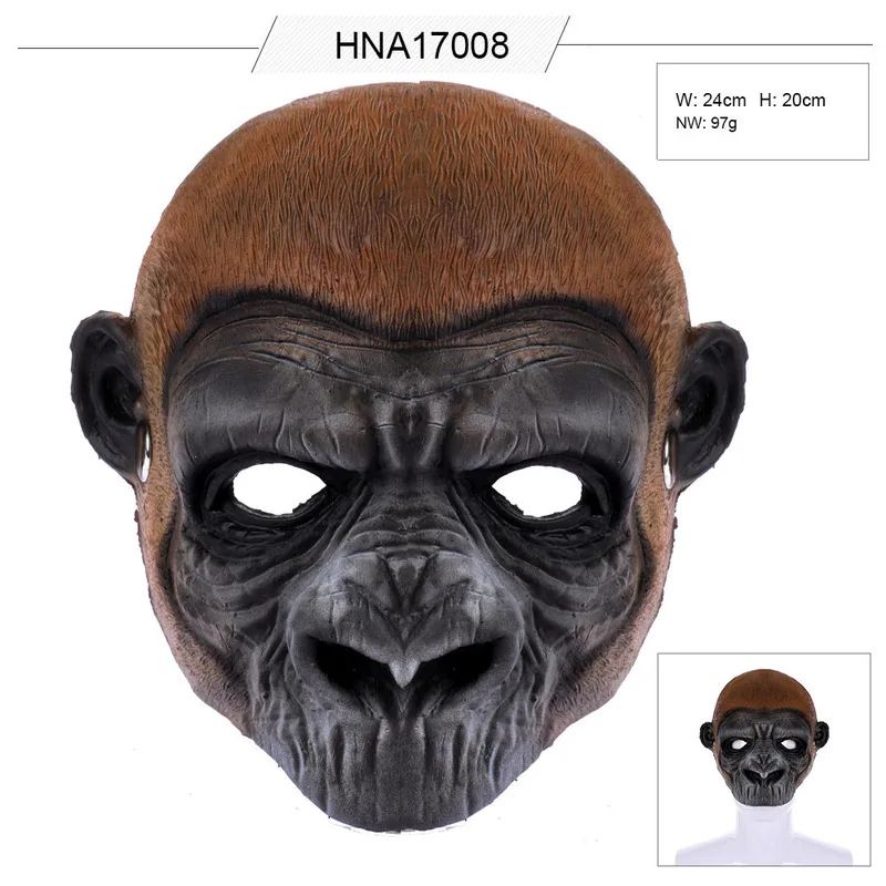 Le Cool Halloween Carnival Party PU Foam Funny Gorilla Monkey Mask