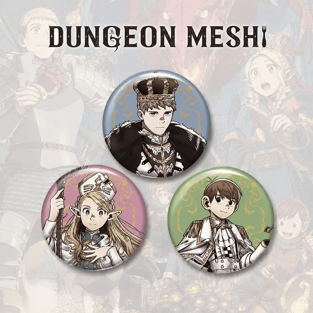 Delicious in Dungeon Laios Touden 58mm Metal Badge Brooch Pin Acrylic Stand Keychain Backpack Decor Toy Collectible Gift