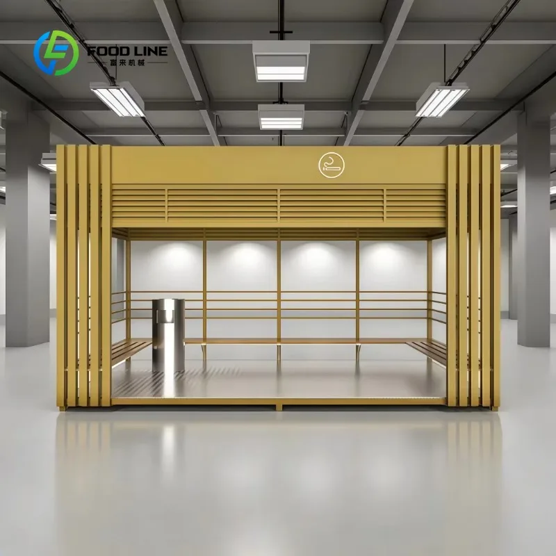 Customized Indoor Steel Structure Smoking Booth Ventilated Fireproof for Office Factory Mall Public Areas