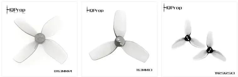 4 pairs HQ HQPROP HQProp Propeller 1.9inch-2.2/2.5inch 51mm/63mm/65mm lots types 2 / 3 /4-Blades CCW CW fit many MINI RC drones