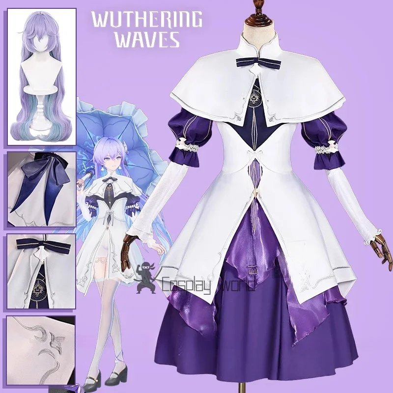 wuthering-waves-カンタレラ-コスプレ衣装ウィッグ-ヤングカンタレラ-ショールスカート-帽子-イヤークリップ-女性用-ガールズ-リナシータ-カーニバル