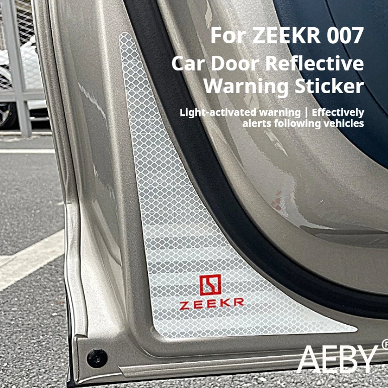 

AEBY For ZEEKR 007 2024 2025 Car Door Anti-Collision Reflective Sticker Door Edge Guard Film Night Protective Film Accessories