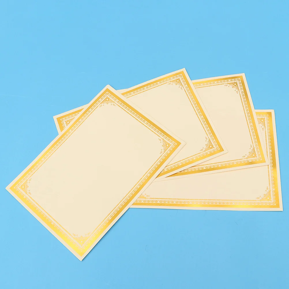 12-листовая бумага для сертификата и удобная для деловых подарочных сертификатов Сертификаты-награда