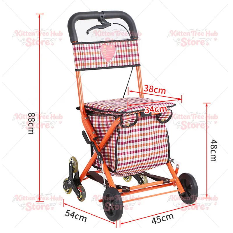 For The Scooter for The Elderly Can Sit and Push Four Wheels To Buy Food,  Seat Is Folded To Help Elderly Push