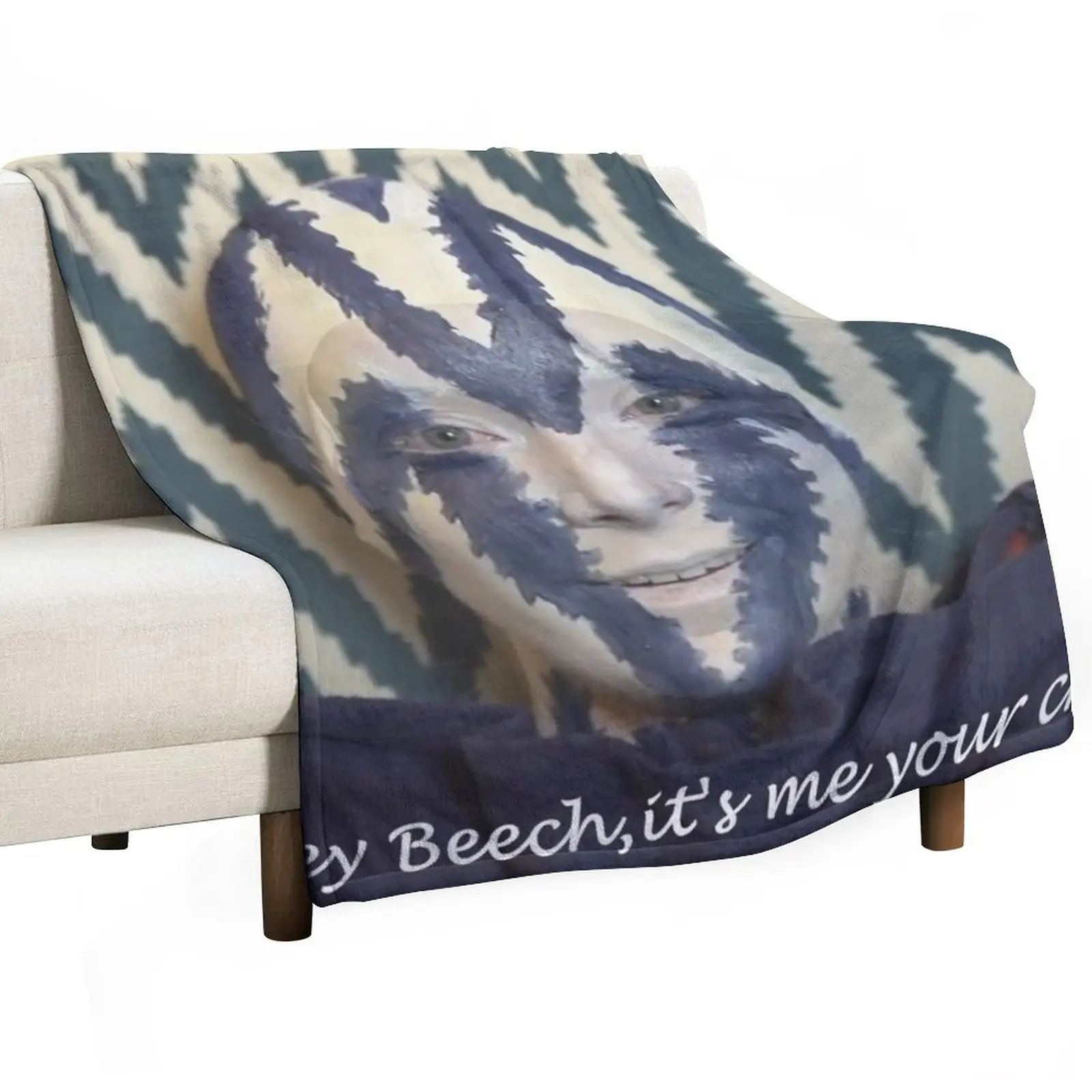 

Hey beech it's me your chair Throw Blanket Loose Decorative Sofas Luxury Brand Plaid on the sofa Blankets