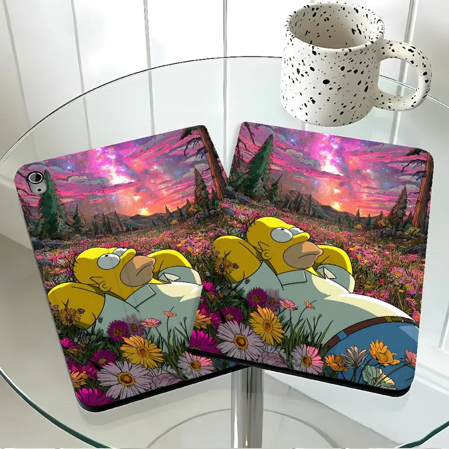 Case for Apple iPad 10th 7/8/9th Air 11 13 M4 M3 M2 A16 2026 Pro11 13 with Pencil Slot Air 4/5/6th Cartoon S-Simpsons Starry