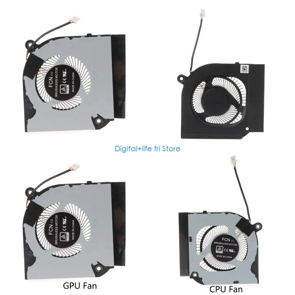 E06D CPU GPU Radiator 3 pin 3-wires Laptop Cooler Fan For  Predator Helios 300 PH317-53 PH315-52 Laptop Cooling Fan