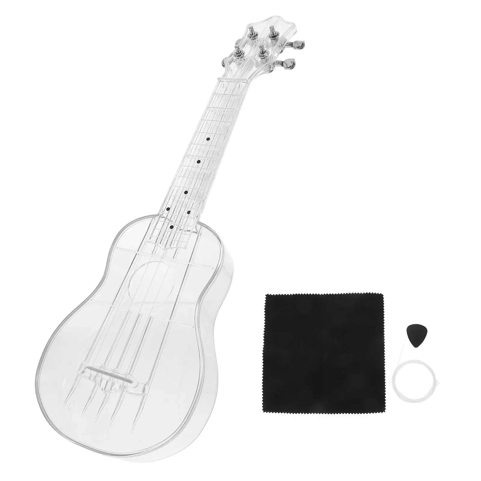 Ukulele 21 inch Transparent for Kids Adults Beginner Material Resonance Box Integrated Fingerboard Long time