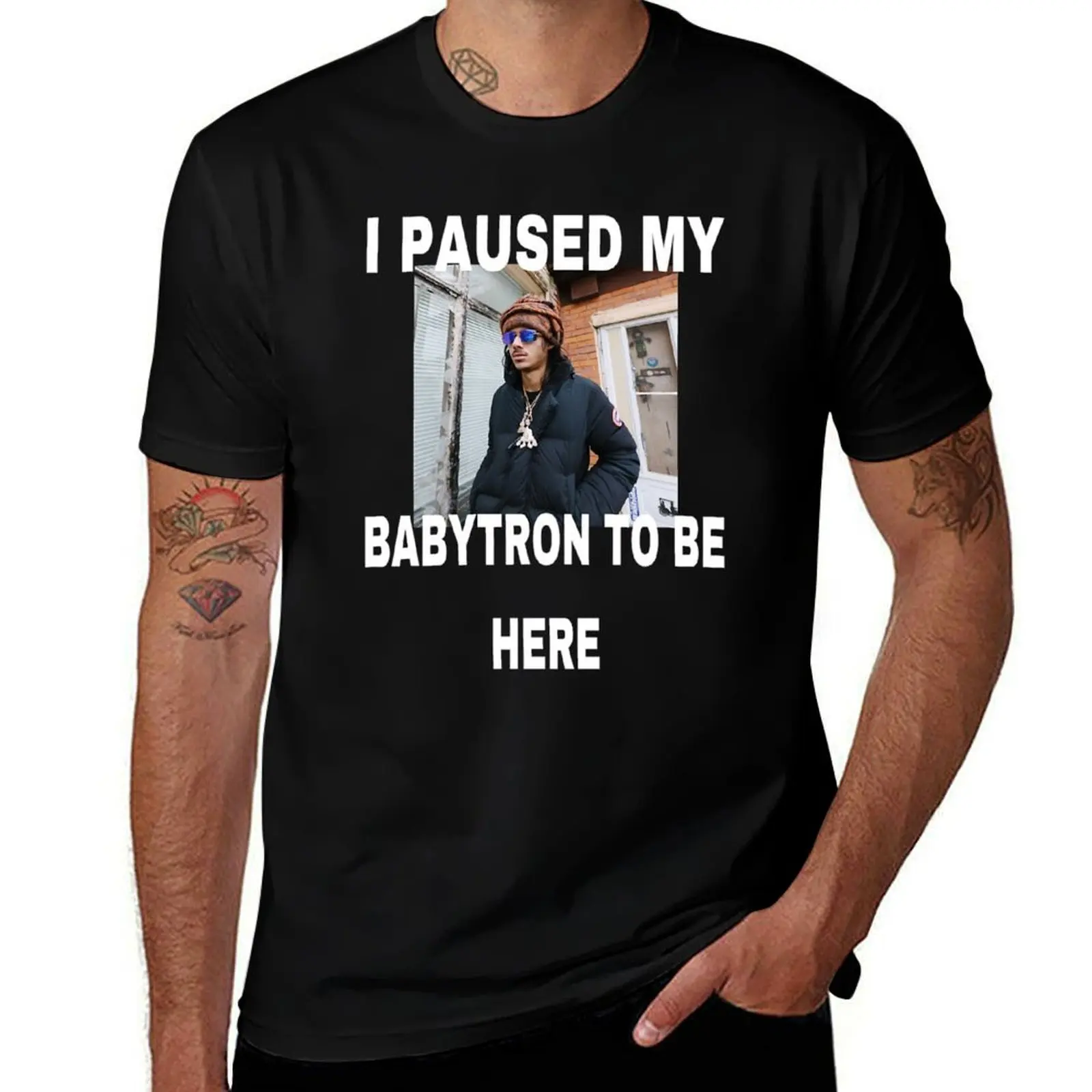 

BabyTron I Paused My Baby Smoove C T-Shirt t shirts for man cotton funny cotton t shirt man cotton tshirt 100% T-shirt
