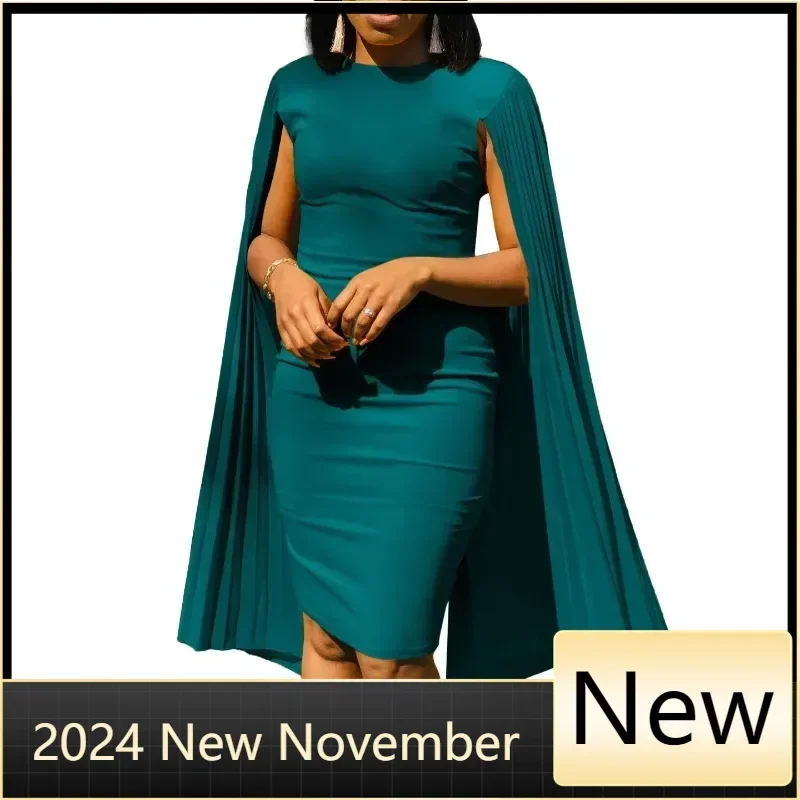 

Customized African Party Evening Dresses for Women Outfits Autumn African Long Sleeve Solid Color Bodycon Dress Dashiki African