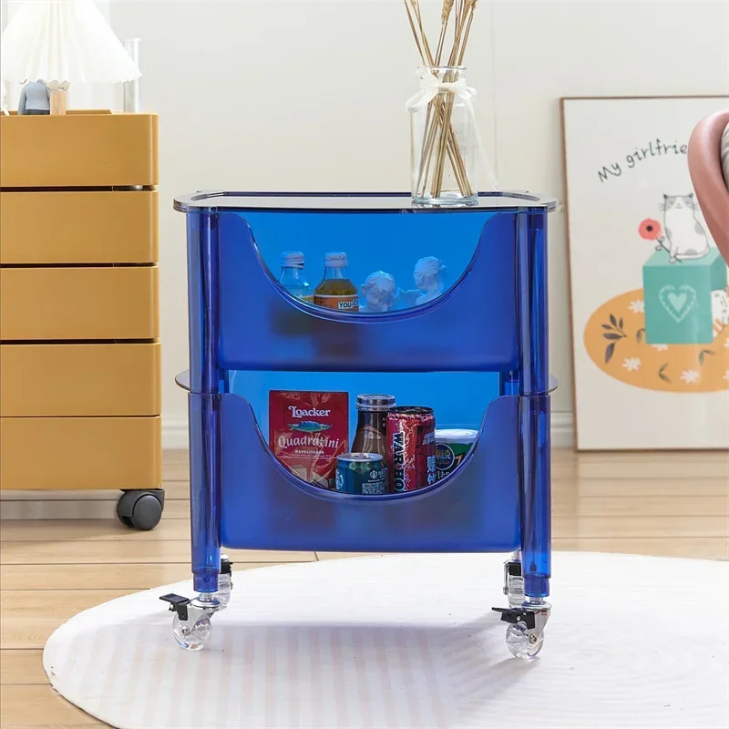 

Nordic Acrylic Storage Rack, Transparent Bathroom Cosmetic Box, Multi-layer Organization Trolley, Mobile Storage Shelf