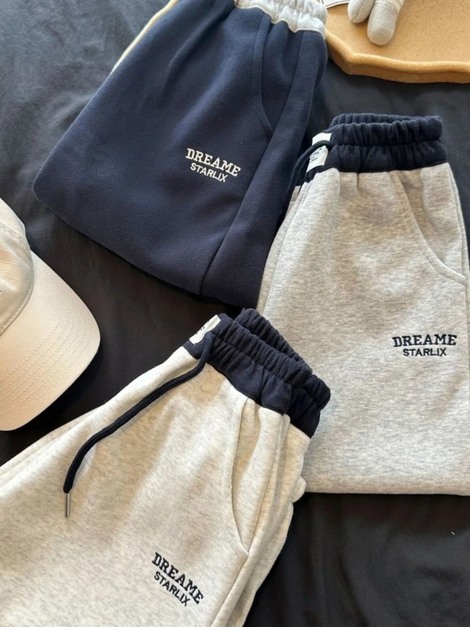 Modieuze casual broek voor jongens Lente Herfst Lange broek met manchetten Trendy outfit voor kinderen Hoge taille, losse pasvorm