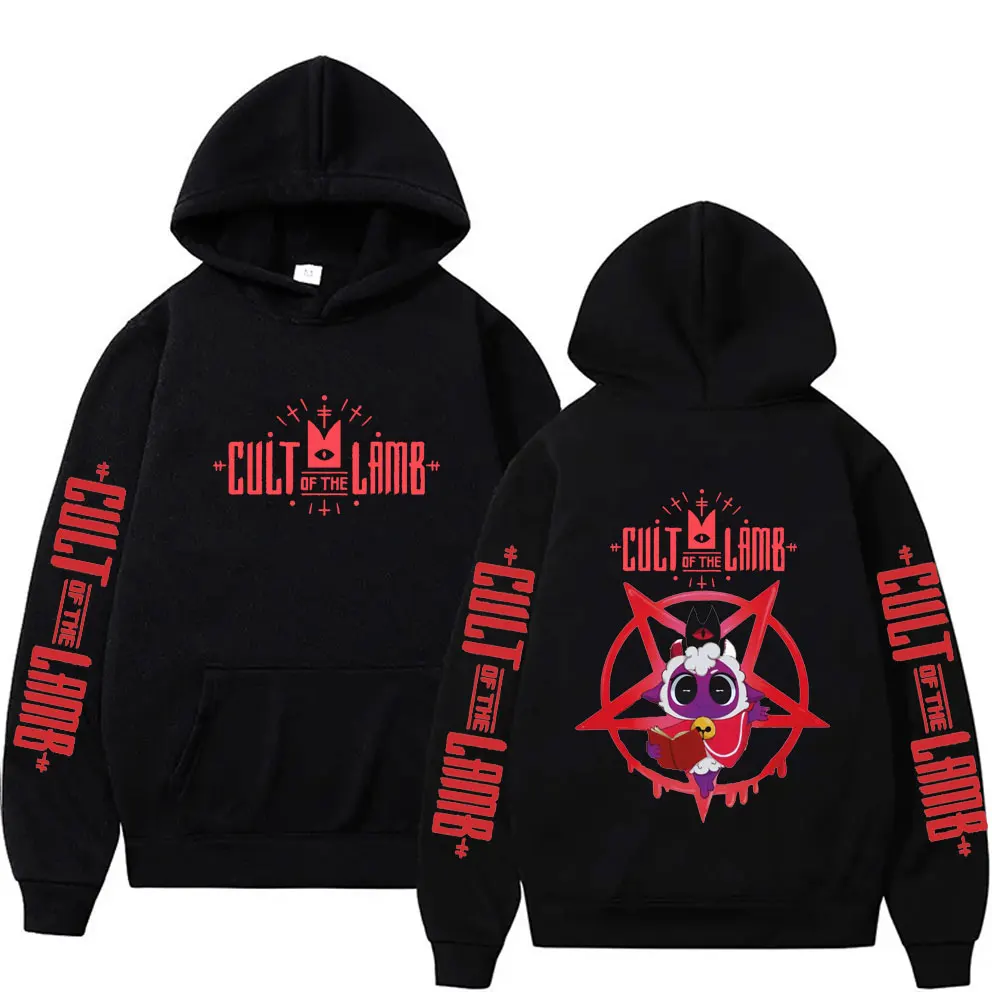 

Game Cult of The Lamb Funny Graphic Hoodie Men Women Casual Fleece Cotton Hooded Sweatshirt Men's Vintage Oversized Streetwear