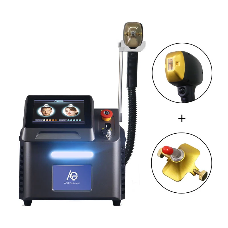 ADG المحمولة 3 أطوال موجية لنزع الشعر غير مؤلم Depiladora 808nm 755nm 1064nm ديود آلة إزالة الشعر بالليزر Beaurty #5