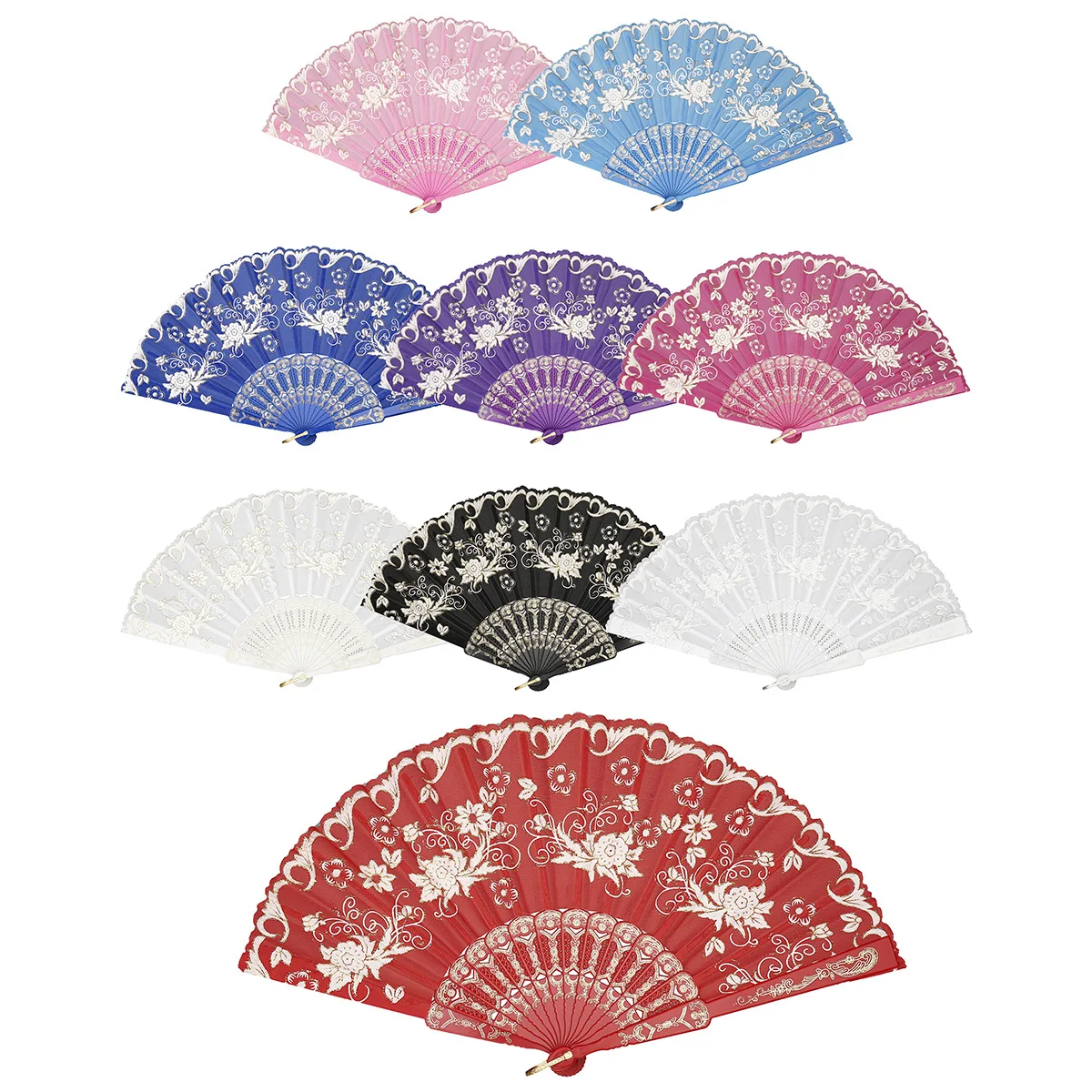 Éventail à estampage à chaud, éventail de style chinois ancien, éventail qipao, éventail pliant pour femmes, éventail de danse, éventail pliant