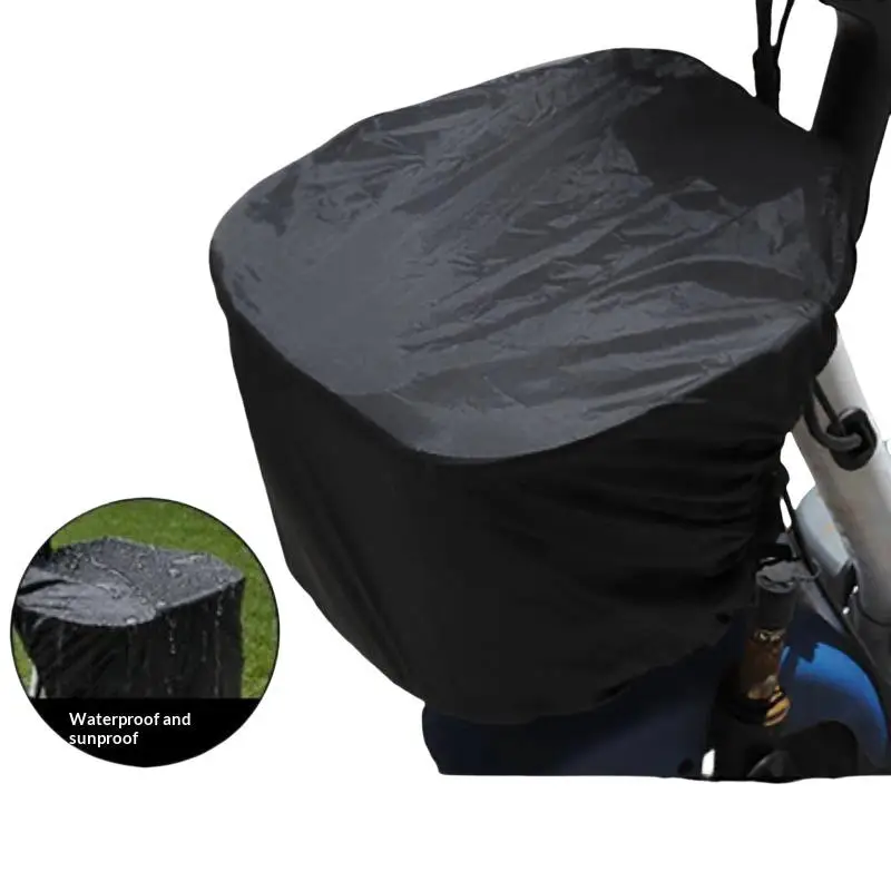 Cycling Commute In Rain - غطاء مقاوم للماء لسلة الدراجة، مقاس