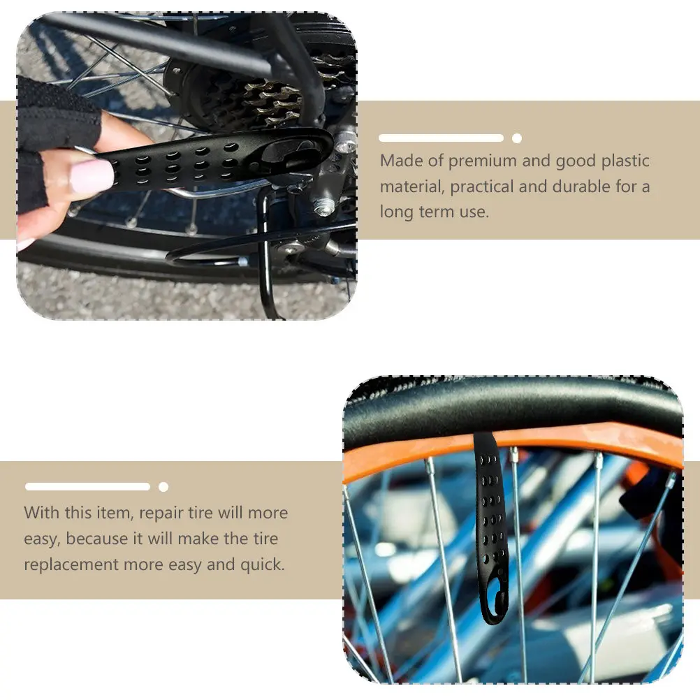 

6Pcs Bicycle Tire Removal Tools Tough Plastic Pry Bars for Efficient Wheel Maintenance Outdoor Repair Gear Bike Tire Lever