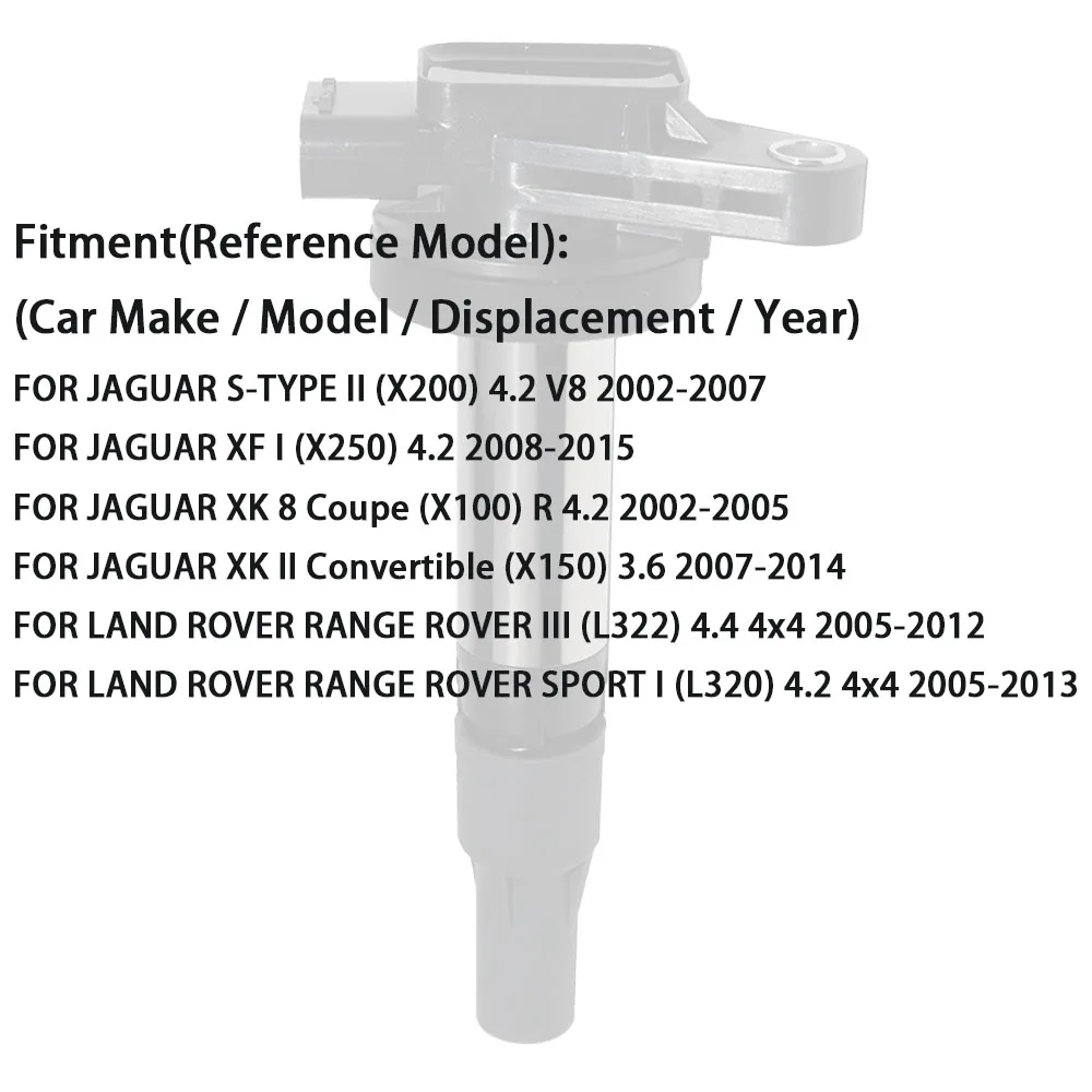 4 قطعة ملف الإشعال ل جاكوار S-TYPE XF XK8 لاندروفر رينج روفر سبورت L322 L320 2005-2013 6R8312A366AA 4744015 اكسسوارات
