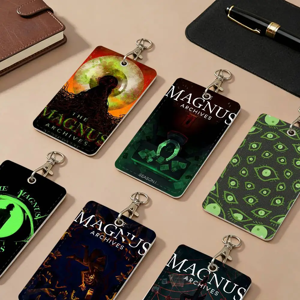 

Картхолдеры из искусственной кожи Game The M-Magnus A-Archives, защитные чехлы для студенческих удостоверений с защитой от потери, брелок для карт доступа в кампус