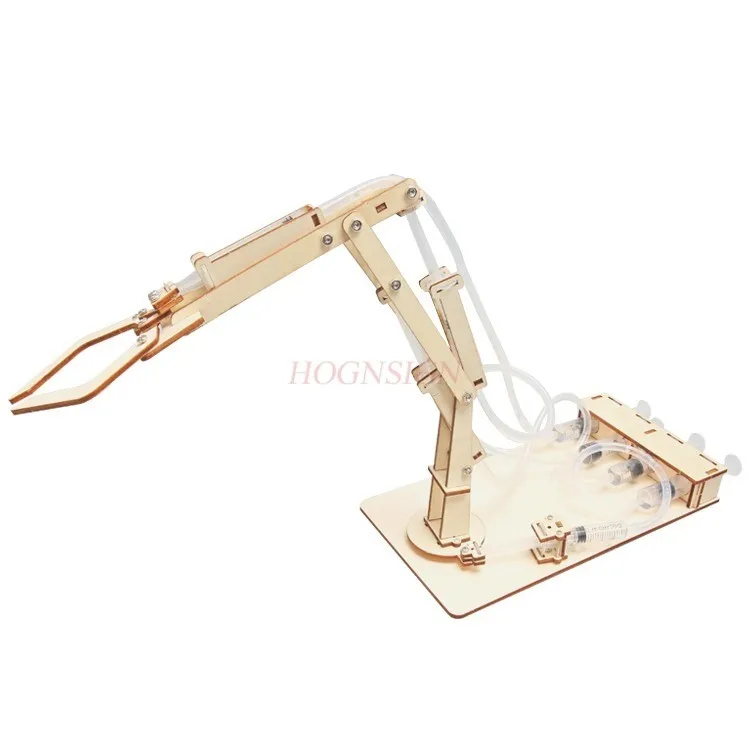 1set  children's handmade model, student material package exploration, assembling toys，Technology hydraulic lifting platform,