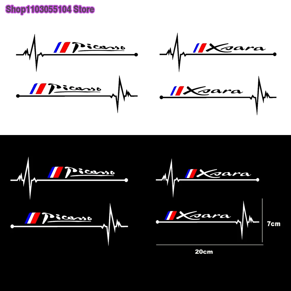 2pcs Car body sticker For Citroen picasso C4 C3 XSARA GRAND Auto Accessories