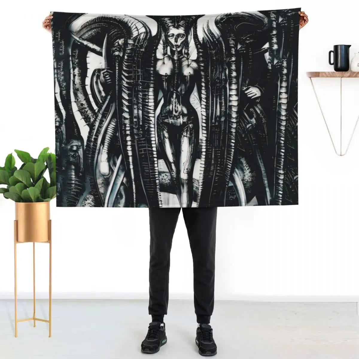 

HR Giger Lilith Steampunk Throw Blanket Stylish Warm Blanket for Living Room Bedroom