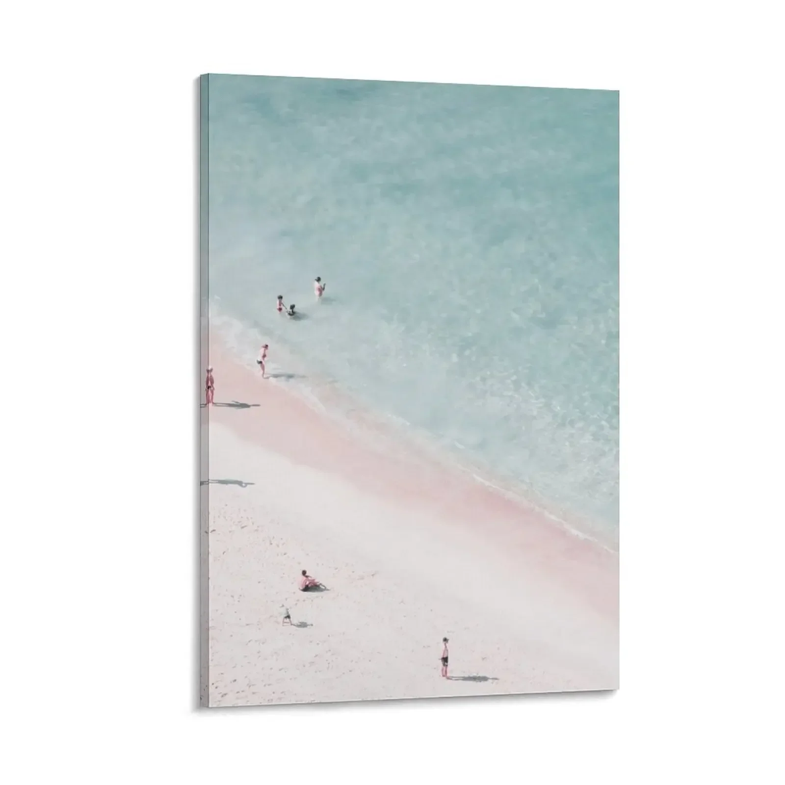 

Beach love - Aerial Pink Beach - Ocean - Sea Photography by Ingrid Beddoes Canvas Painting decoration aesthetic anime