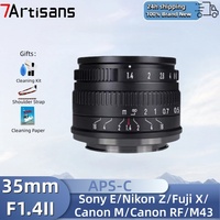 7Artisans 35mm F1.4 II APS-C Prime Lens for Canon RF R7 Sony E ZVE10 A6300 Nikon Z Z5 Fuji FX XT30 Micro4/3 MFT Canon EOS-M M50
