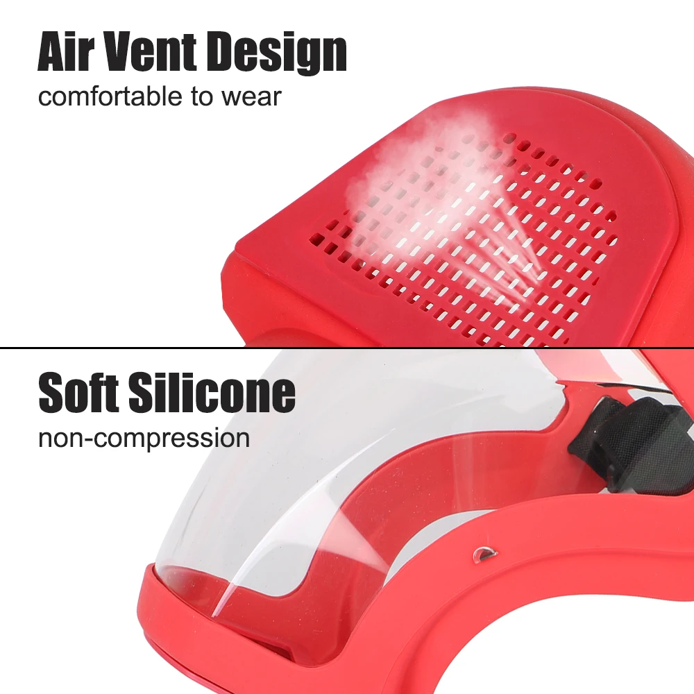 أداة المطبخ قناع مقاوم للرذاذ الزيتي للدراجات النارية والدراجات قناع الغبار حماية غطاء الوجه درع الوجه الكامل مع المرشحات #6