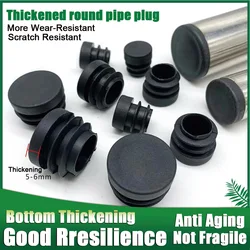 1-100Pcs 16mm 19mm 22mm 25mm Thicken Plastic Round Inner Plug Press Type Steel Pipe Plug Anti Slip Alloy Ladder Chair Leg Cover