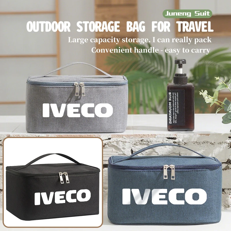 Bolsa de Aseo Impermeable para Viajes en Auto IVECO, para Hombres y Mujeres, Compatible con e-Daily, 4x4, Eurocargo, S-eWay, T-Way, Stralis ‌