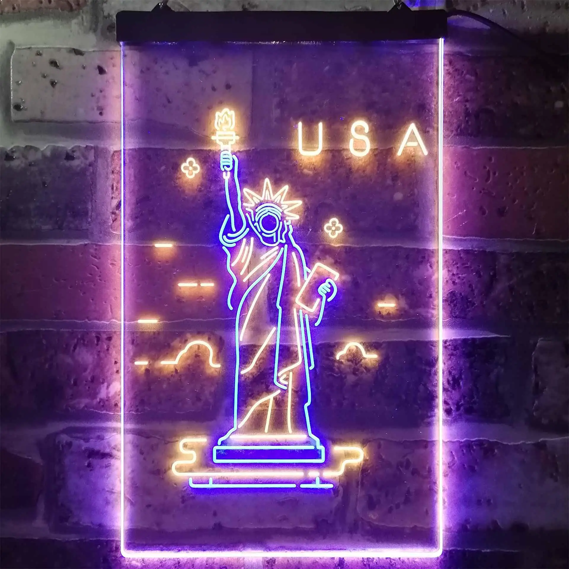 The Statue of Liberty USA Dual Color Led Neon Sign st6-i3271
