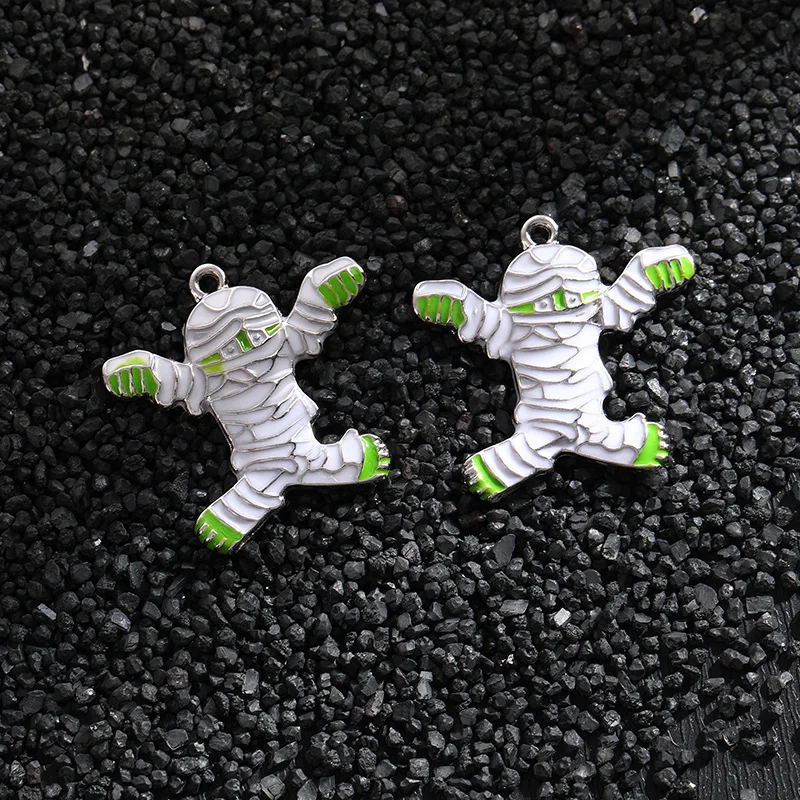 20 pcs/lot Fashion Cute Mummy Pendant Making Accessories Charms for Women, Earrings/Necklace Handmade DIY Jewelry Wholesale