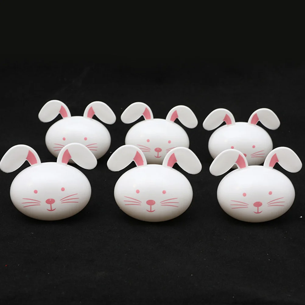 

6Pcs Easter Bunny Plastic Eggs Fillable Openable Candy Gift Boxes Reusable Easter Party Supply Rabbit-Shaped Gift Boxes